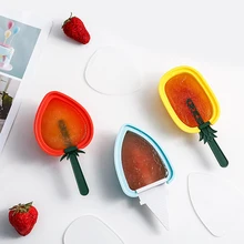 Силиконовая машина для мороженого Форма для фруктов DIY клубника, ананас Формочки Для Мороженного «фруктовый лед» с крышкой леденец Пудинг Форма формы кухонный инструмент
