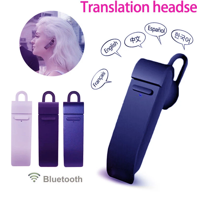 

For Dropshipping Microphone Smart Bluetooth 27 Languages Intelligent APP Online Translator Earphone Wireless Business Earbuds