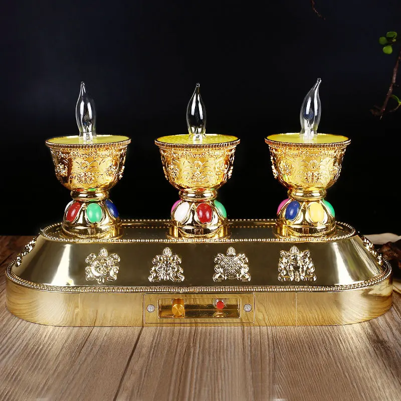 

Card Instert Plug Electronic Butter Lamp SAMSUNG Lamp Holder Tantric Buddhist Offering Lamp Light And Long Light Belt Music Seve