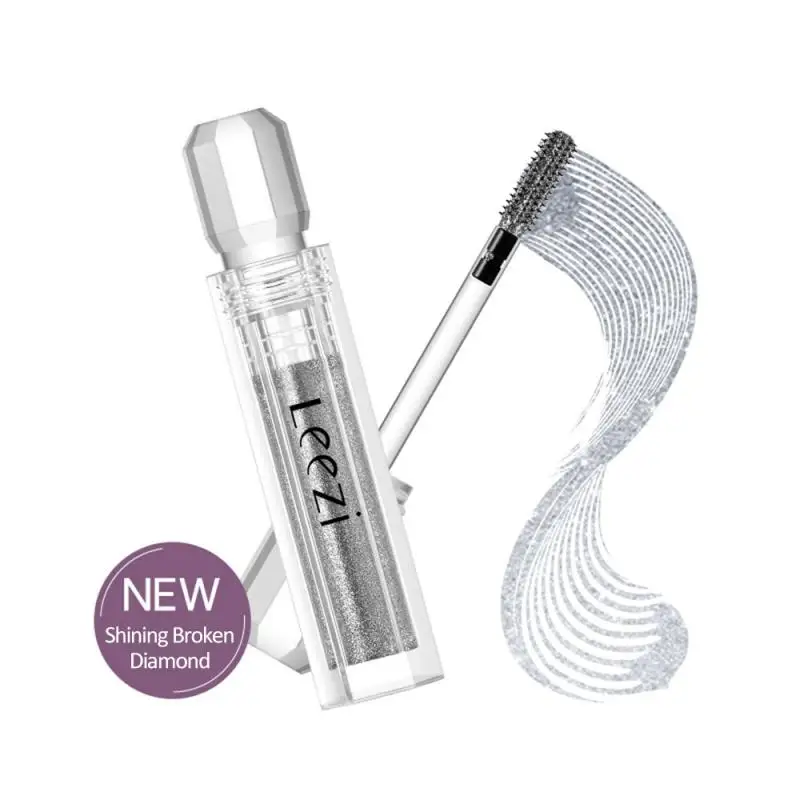 Leezi Mascara Sparkling Diamond Shiny Glitter 4D Silk Fiber Eyelash