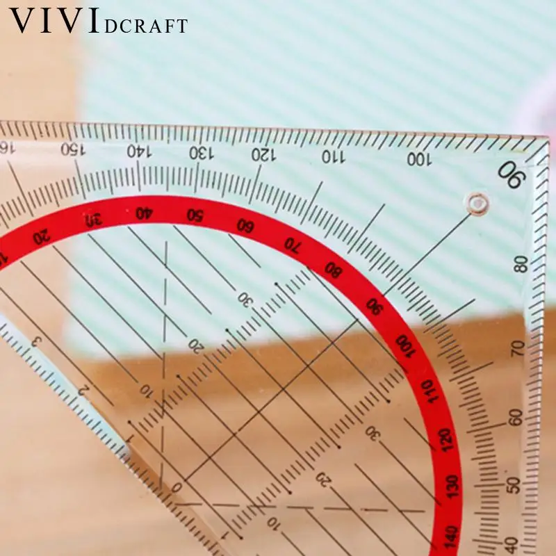 Functional Plastic Triangle Ruler Patchwork Measurment Kids School For Patchwork Angle Tools Stationery Ruler Vividcraft Re X1V2 plastic ruler triangle ruler