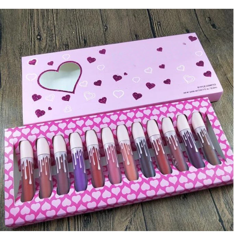 

Lip Makeup I WANT IT ALL 12pcs Matte Liquid Lipstick Set 12 colors Lip Gloss Kit the weather 12pcs liquid Matte lipstick