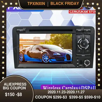 

128G Android10.0 For Audi A3 2003-2013 Car Radio Tape Recorder GPS Navigation Multimedia Player DVD Player Auto Stereo Head Unit