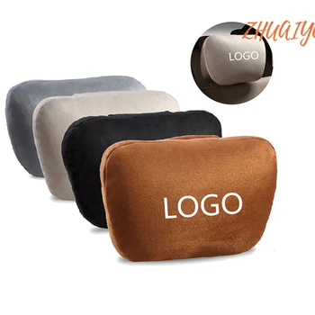 

2pcs Car Headrest Maybach Design S Class Ultra Soft Pillow Suede Fabric Pillow Accessories For Chevrolet logo Corvette cruze