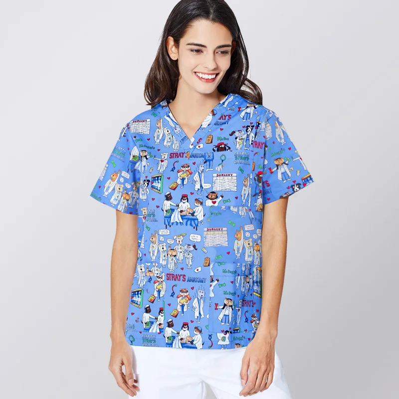 Summer Unisex Scrubs Nursing Workwear Women Scrubs Laboratory Uniform Scrub Uniform High Temperature Sterilizable Clothing
