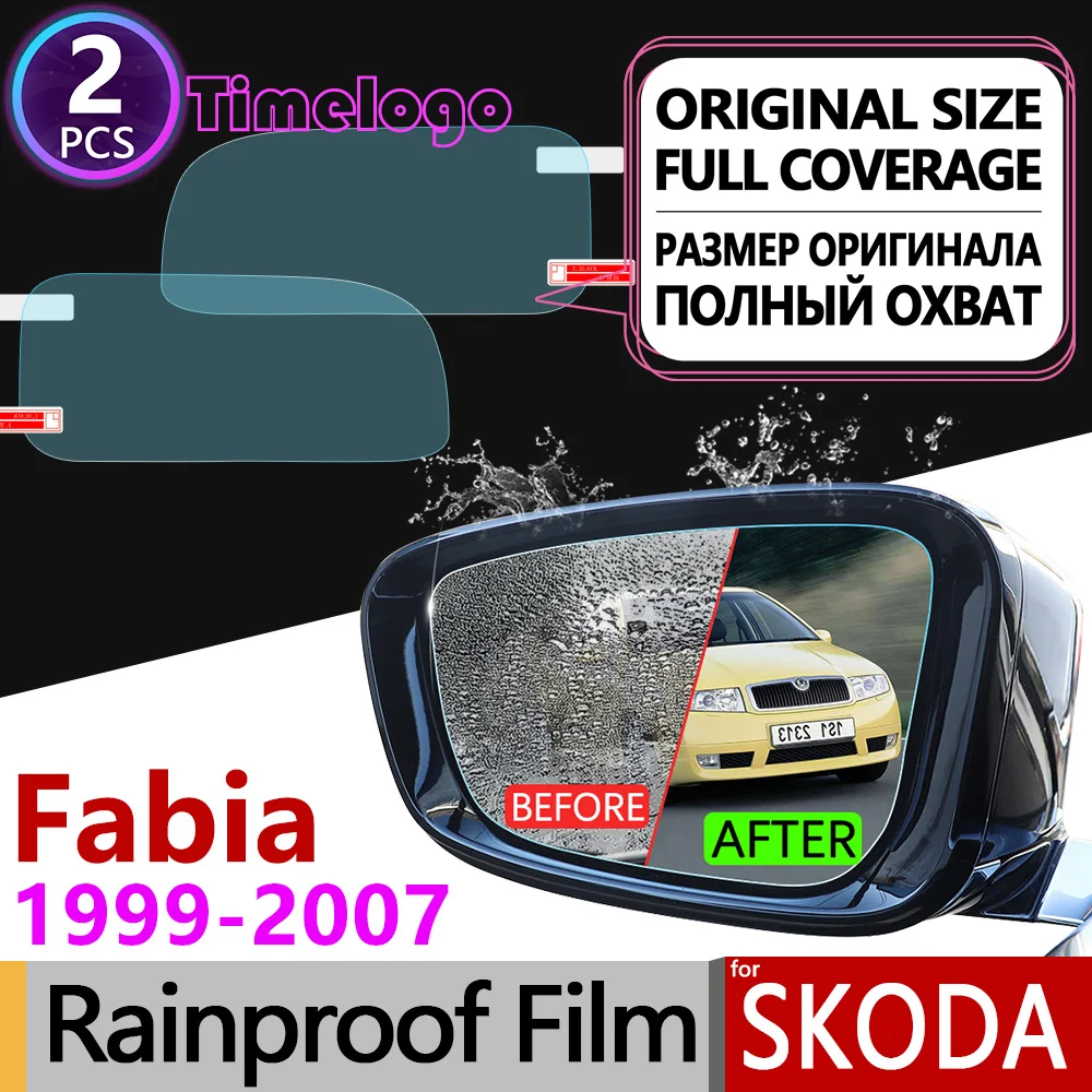 

for Skoda Fabia 1 6y 1999 - 2007 MK1 Full Cover Anti Fog Film Rearview Mirror Rainproof Anti-Fog Films Clean Accessories 2005