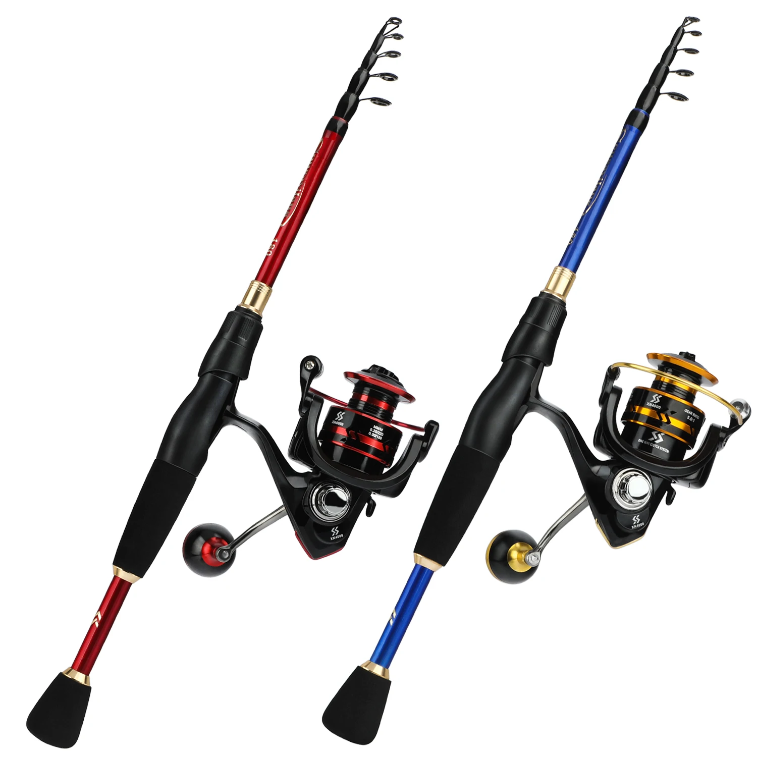 Sougayilang Fishing Rod and Reel Combos 6.3:1 Casting Reel Carbon