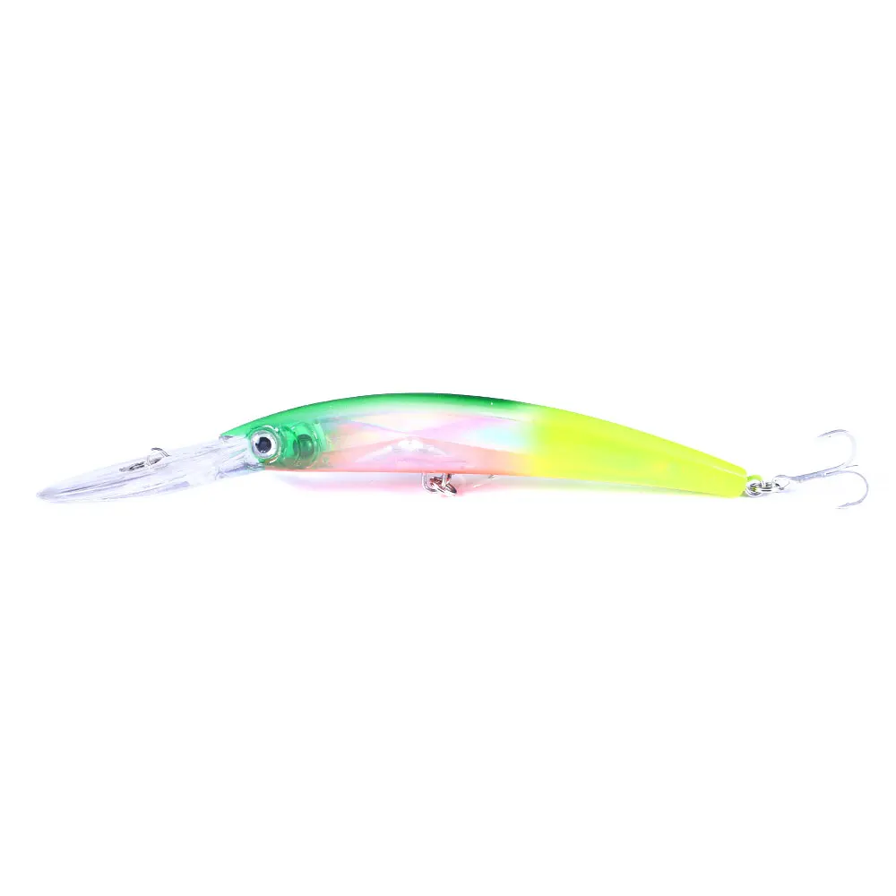 HENGJIA 17 cm 23,5 g Minnow-Angelköder, Laser-Kunstköder, 3D-Augen, Angelwobbler, Köder, Wobbler, Angelgerät, Tauchen, 2,5 m – Detail 12