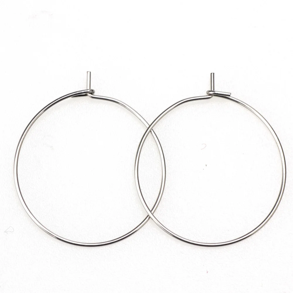 12pcs/Lot Stainless Steel 6pcs/lot Golden Big Circle Wire Hoops Loop Earrings For DIY Dangle Earring Jewelry Making Hand Made 3