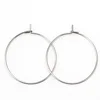 12pcs/Lot Stainless Steel 6pcs/lot Golden Big Circle Wire Hoops Loop Earrings For DIY Dangle Earring Jewelry Making Hand Made 3