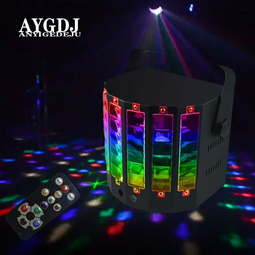 

Bar Light LED Laser DMX512 Stage Light 18W Dual Sword Laser Projector Christmas With Remote Control Disco LED Strobe Stage Light