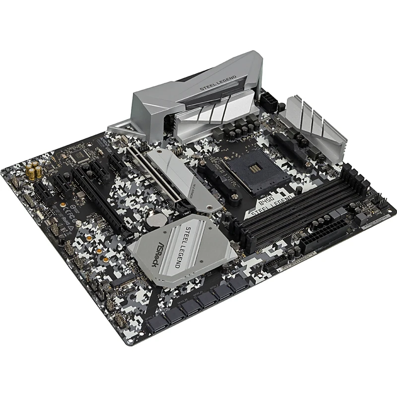 Материнская плата Asrock B450 STEEL LEGEND Soc-AM4 AMD B450 4xDDR4 ATX AC`97 8ch(7.1) GbLAN RAID+HDM