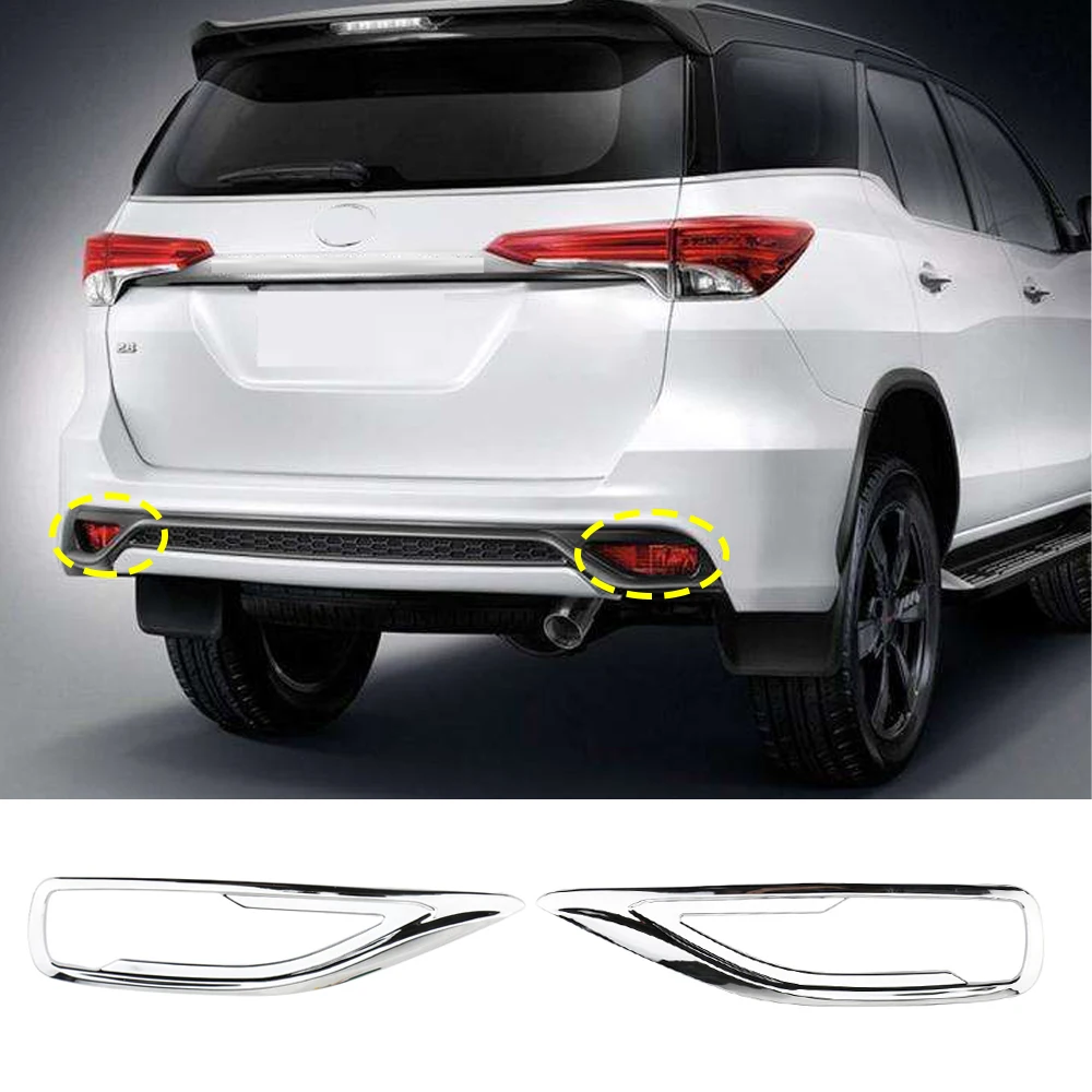 

Daefar Car Lamp Hoods for Toyota Fortune SW4 2016 - 2019 ABS Rear Bumper Tail Fog Light Lamp Cover Protect Auto Accessories