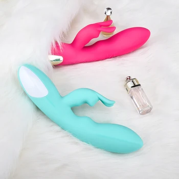 Dildo Rabbit Vibrator 10 Speed Strong Vagina Massager G-spot Clitoris Double Stimulator Female Masturbator Sex Toys For Woman