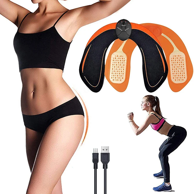 Abdominal Muscle Stimulator With 5Pack Gel Pads Body Slimming Workout Fitness