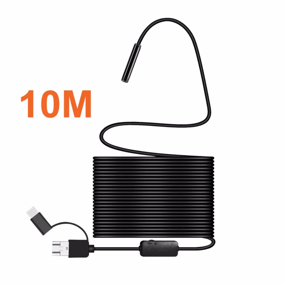 8 мм, Micro-USB Тип с портом типа c 3-в-1 электронный эндоскоп бороскоп трубка Водонепроницаемый USB инспекции 1200 P видео Камера для Android