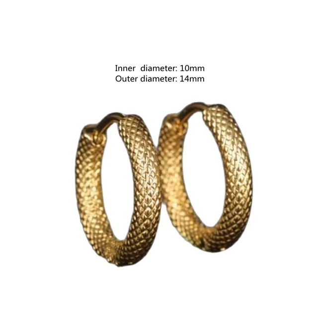 Huggie Hoop Earrings Small Stainless Steel Earrings Women Men Ear Piercing Ring Anti-Allergic Jewelry AL6475-Gold
