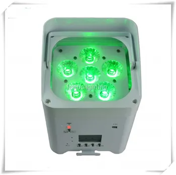 

E-2pcs Indoor use 6pcs*12W rgbwa uv battery wireless wifi led battery par light 2.4G WIFI Control by mobile phone