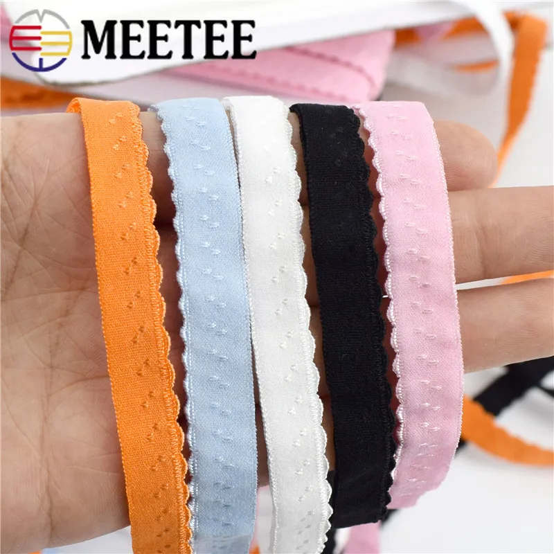 Meetee 22/45M 11mm Nylon Elastic Band for Underwear Shoulder Strap Double-layered Edge Folding Bra Belt Spring DIY Sewing | Дом и сад