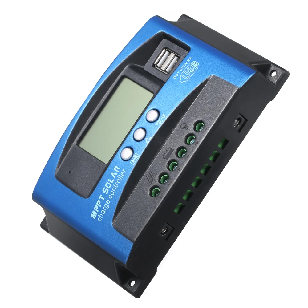 100A солнечный регулятор MPPT Контроллер заряда двойной USB lcd АВТО солнечная батарея для телефона зарядное устройство регулятор MPPT 60A 30A 40A 50A