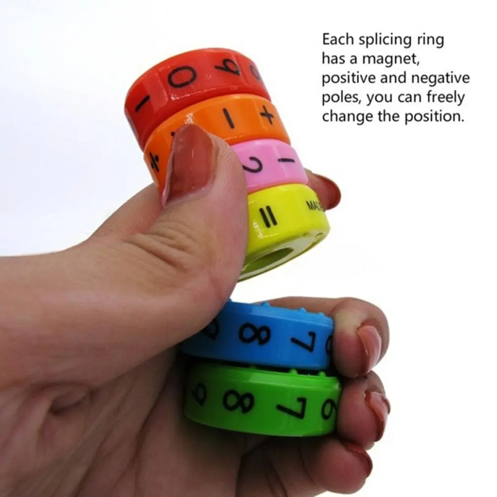 6 Pieces Magnetic Montessori Kids Preschool Educational Plastic Toys For Children Math Numbers DIY Assembling Puzzles Boys Girls
