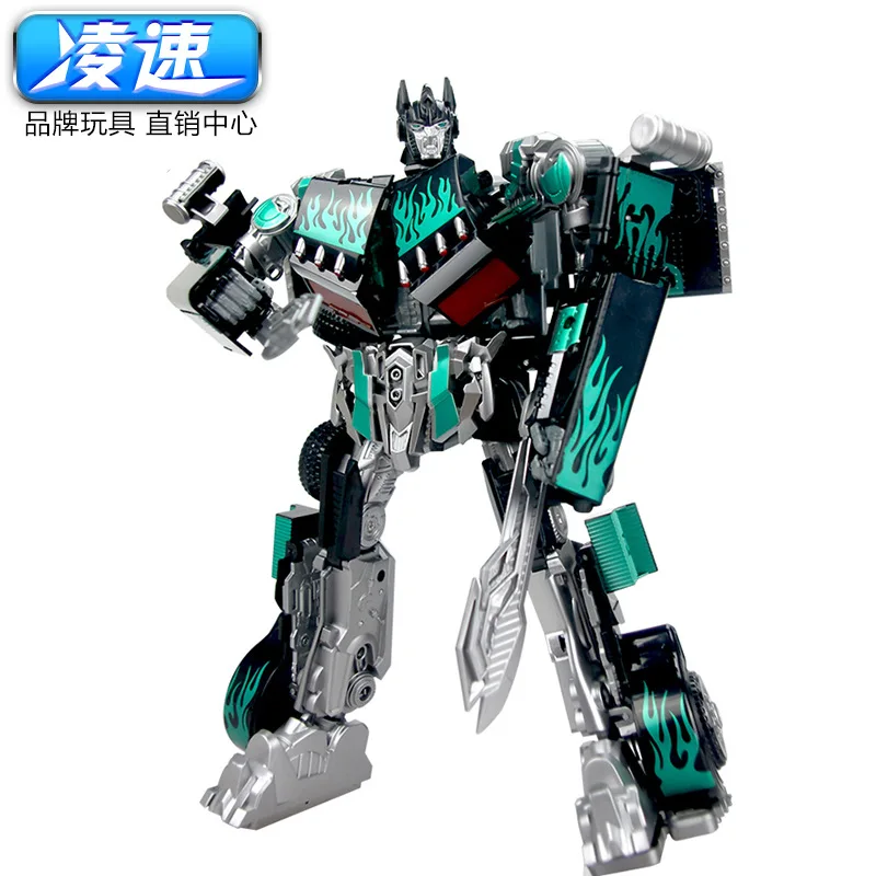

Lnsu-Transformation Toy Jingang 5 Giant Dark Recoat Acousto-optic Robot Model Toy High-End Gift