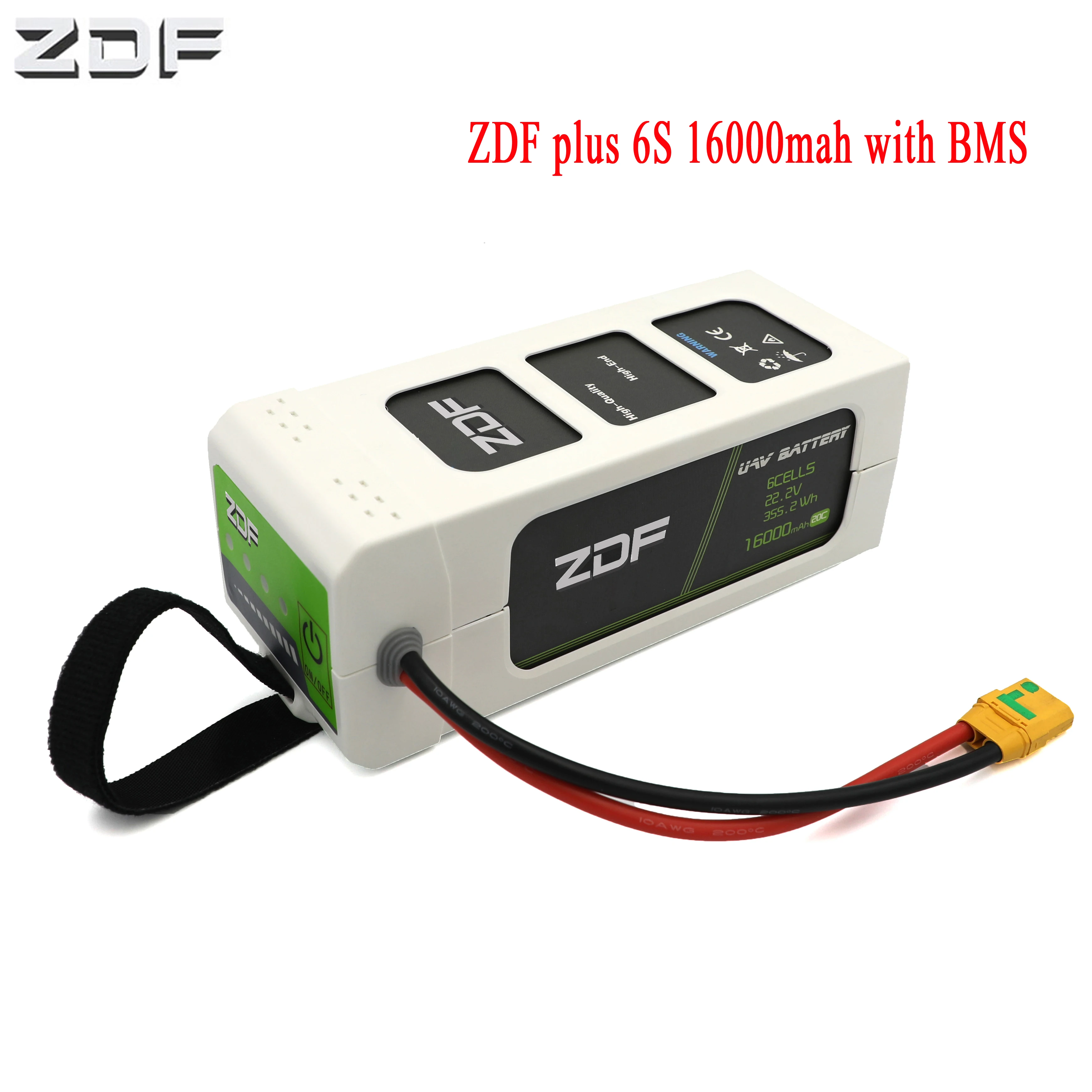Умный литий ионный аккумулятор PLUS ZDF 6S 16000 V 6S1P 25C FPV с BMS для радиоуправляемого