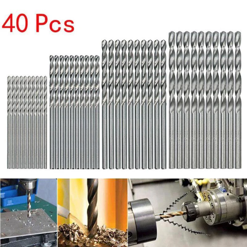 

40/50pcs Titanium Coated HSS High Speed Steel Drill Bit Set Tool 0.5-2mm/1-3mm Drill high speed steel drill bit set high qualit