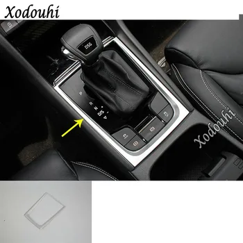 

For Skoda Kodiaq 2017 2018 2019 2020 Car Cover Stick ABS Chrome Interior Front Shift Stand Stall Paddle Cup Trim Frame 1pcs