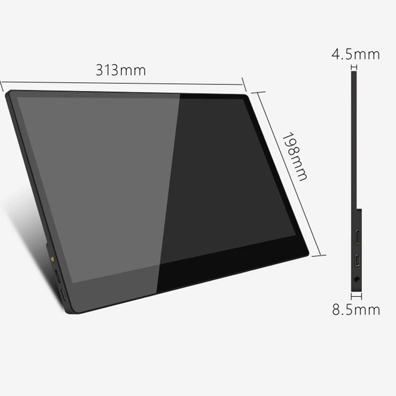  13.3 Inch Type C 5V Portable HDR Gaming HDMI Press Monitor for PS4 XBOX NS Ones PC Laptop US Plug