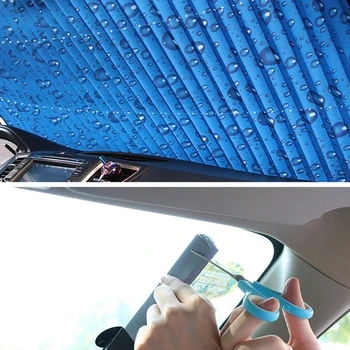 

Car Window Sunshade Retractable Windshield Cover Auto Sun Shade Block Anti-UV Curtain
