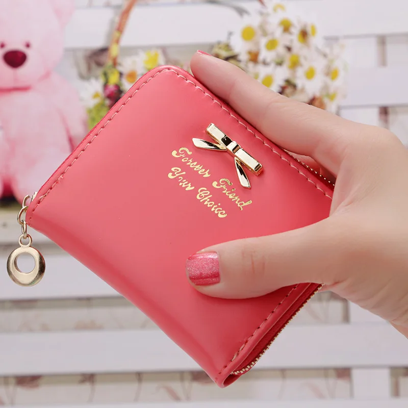 Womens Card Money Purse Zip Leather Ladies Cute Clutch Handbag Small Bag Wallet