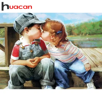 

Huacan 5D Diamond Painting Full Square Children Diamond Mosaic Stitch Embroidery Sale Rhinestone Picture Decorations For Home