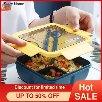 

Leakproof Microwave Safe BPA-Free Lunch Container Box Bento Lunch Box Divided Workers Students Lunch Box With Chopsticks Spoon