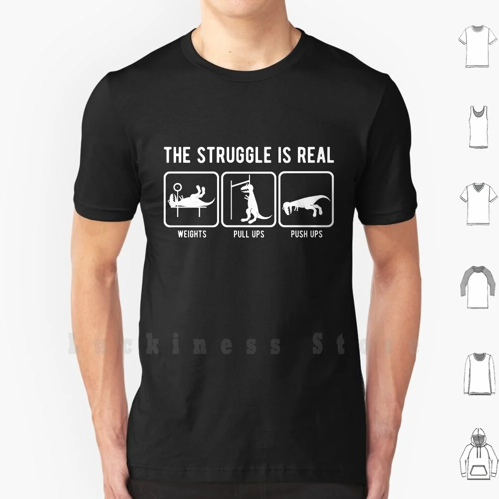 La Lotta È Reale T - Rex Gym Workout T Shirt Cotton Men Diy Print T Rex Trex T Rex Odia Push Up Workout Gym Exercise