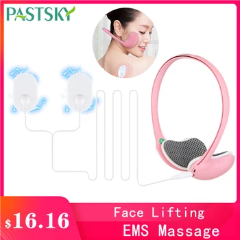 

Intelligent EMS Face Lift Tool Electric V-shape Slimming Facial Massager Vibration Device Head Wearing Reduce Double Chin