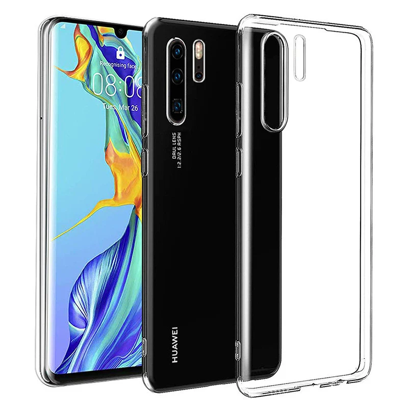 Caso de la cubierta del caso claro transparente de silicona TPU Huawei P30  Lite