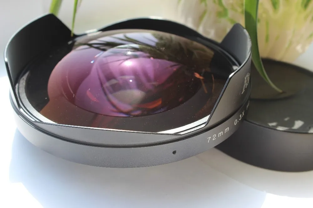 US $157.00 Video Camera Lens Fixed Focus 03X Fisheye Camcorder Lens 72mm Rear Mount