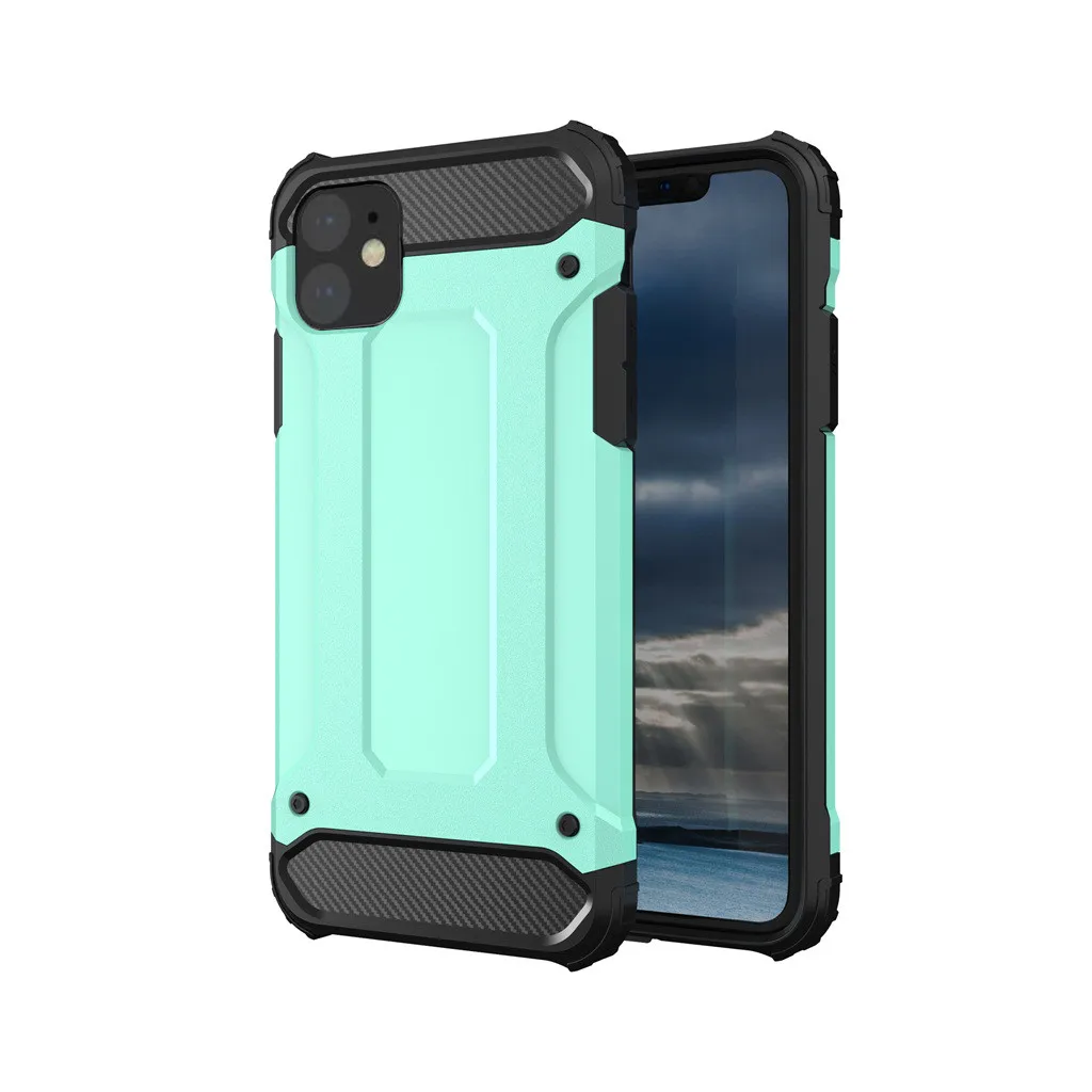 Зеленый Mosunx для IPhone 11 Pro и IPhone 11 IPhone 11 Max Pro дюймов чехол Полный корпус Прочный чехол для телефона s ударопрочный Прямая поставка - Цвет: Зеленый