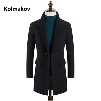 

2020 spring New arrival wool overcoat Keep warm coat men business casual coat men's jacket fashion classic Trench coat sizeM-3XL