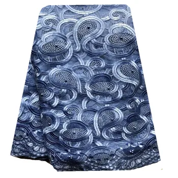 

Nigerian French Lace Fabrics Embroidered African Lace Fabric with Stones 2020 High Quality Lace Mesh Lace Material