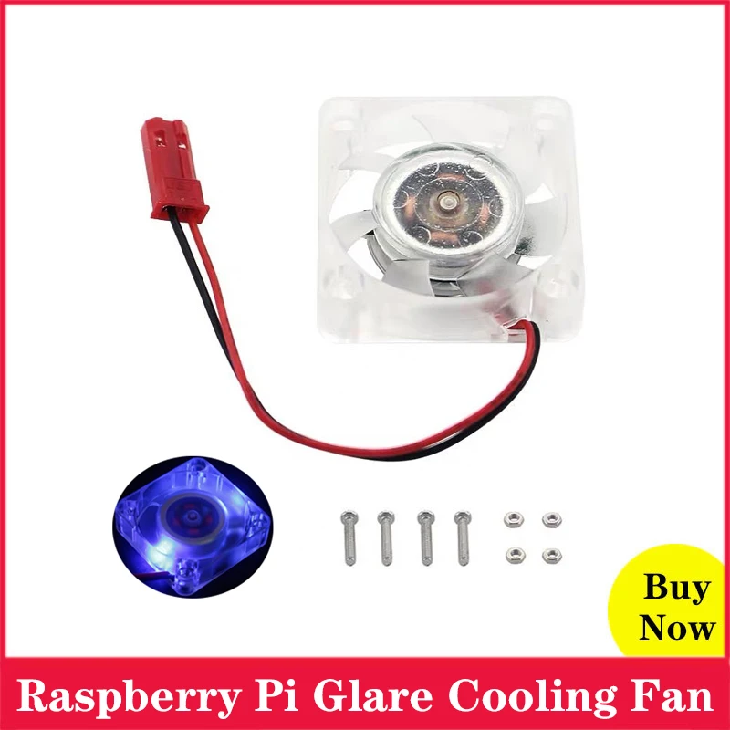 Raspberry Pi охлаждающий вентилятор с светодиодный подсветкой для рассеивания тепла 4