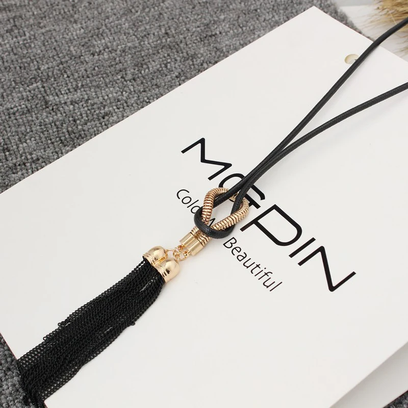 2021 New Arrival Female Pendant Necklace Tassel Long Winter Sweater Chain Necklace Necklace Wholesale Sales