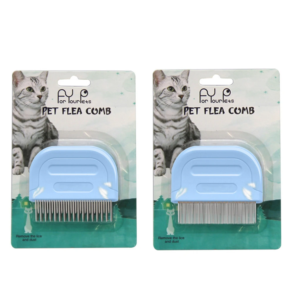 Cat Grooming Comb Cat Flea Removal Stainless Steel Pin Grooming Comb Brush For Long And Short Hair Gilling Brush Slicker Combs (8)