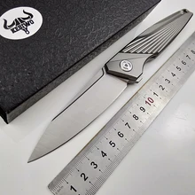 Feiying EDC Складной нож M390 лезвие титановые карманные тактические походные ножи охотничьи Флиппер Ручка выживания Портативные Ручные инструменты