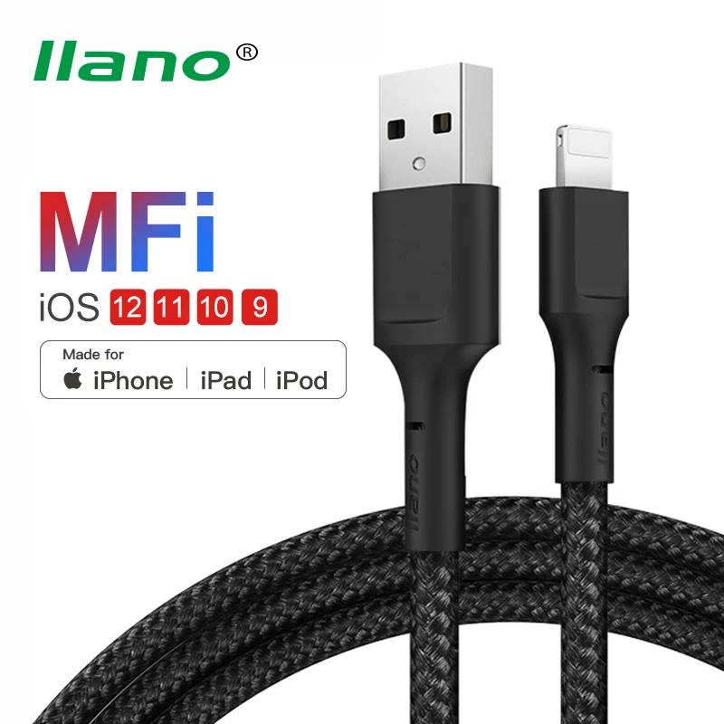 MFi, кабель USB для iPhone 11 Pro X Xs Max 2.4A, USB кабель для быстрой зарядки и передачи данных для iPhone 8 7 6 Plus, USB шнур для зарядки