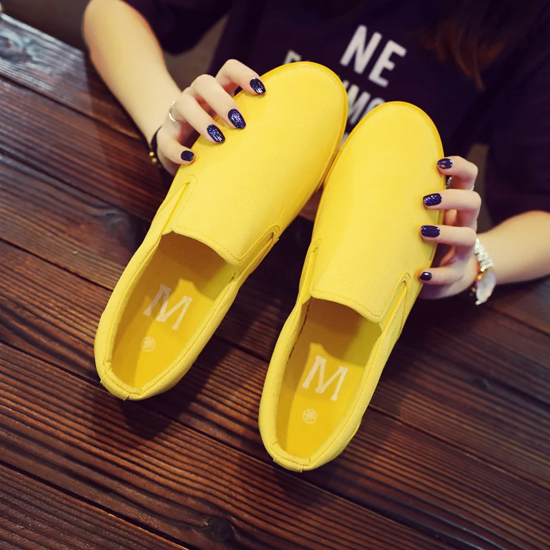 New Spring Summer Breathable  Slip-On Low To Help Casual Shoes Women Sneakers Ladies Canvas Shoes