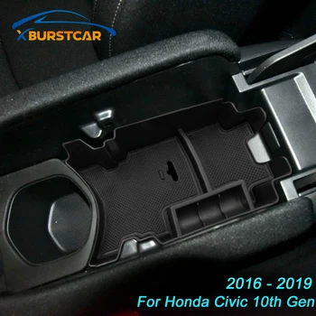 

Xburstcar Car Armrest Storage Box for Honda Civic 10th Gen 2016 - 2019 Center Secondary Tray Organizer Box Accessorie