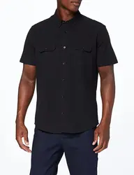Camisa de algodão de manga curta masculina