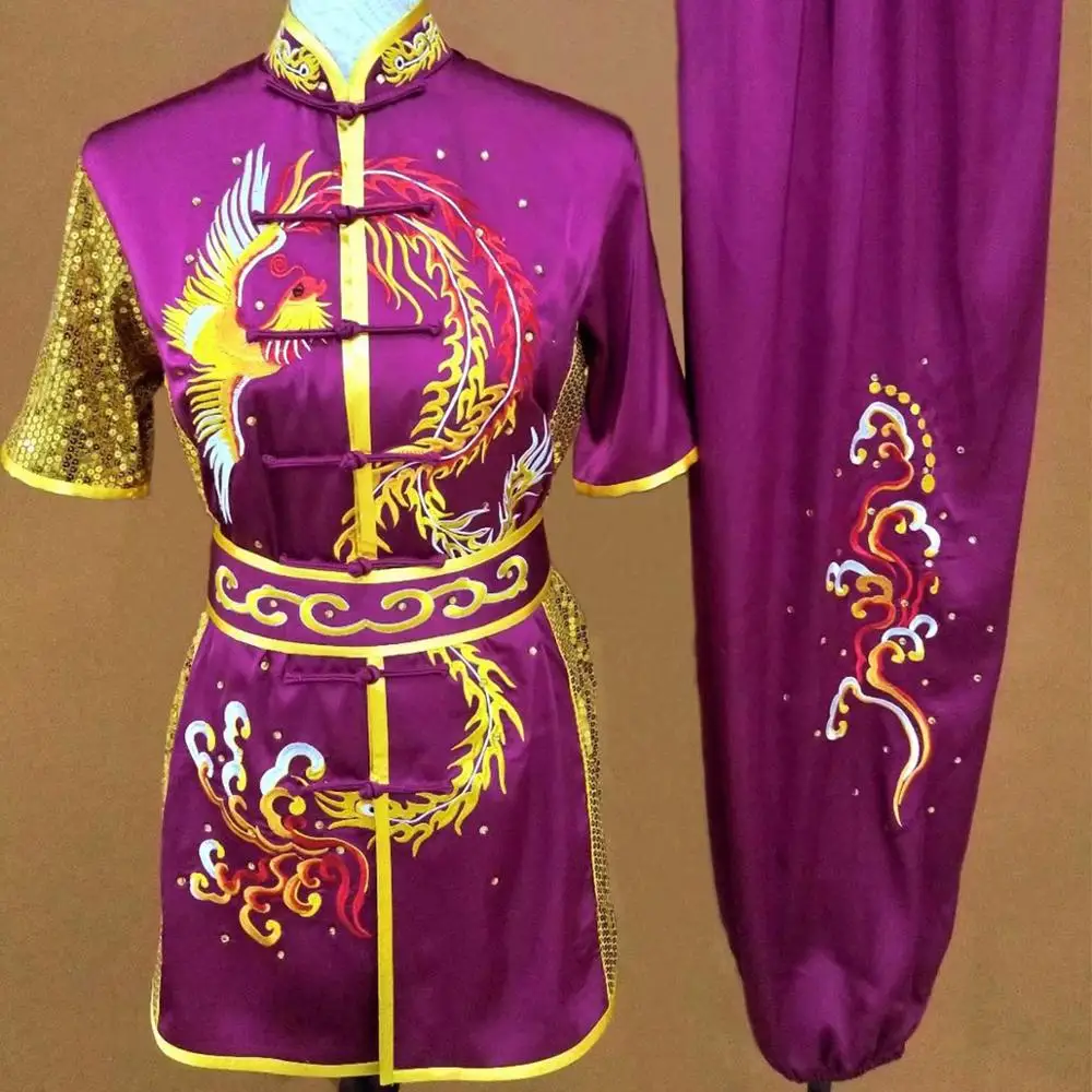 Wushu taichi одежда тайцзи changquan Униформа боевых искусств соревнование вышитая kungfu